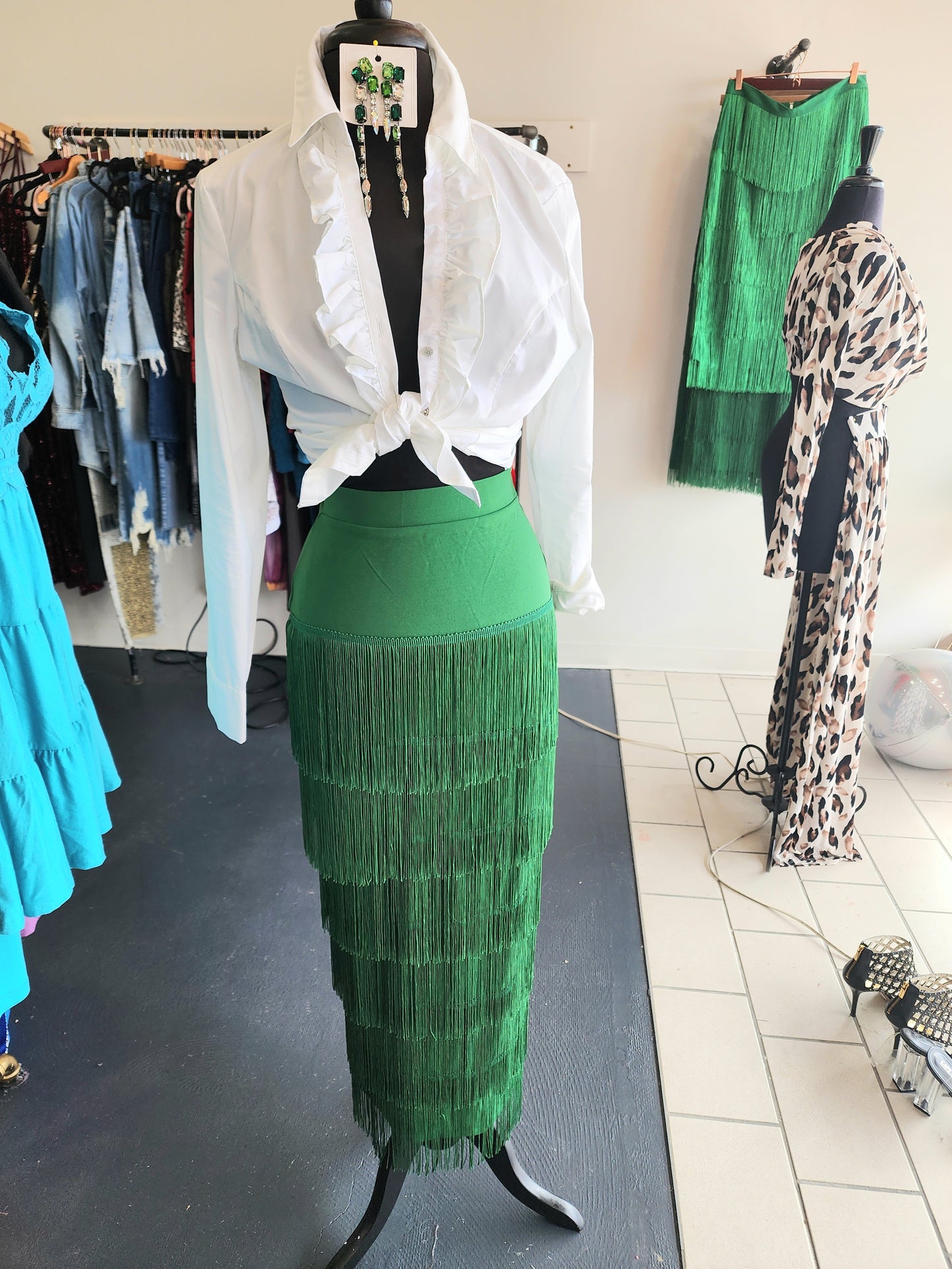 Shakin Not Stirred Fringe Skirt