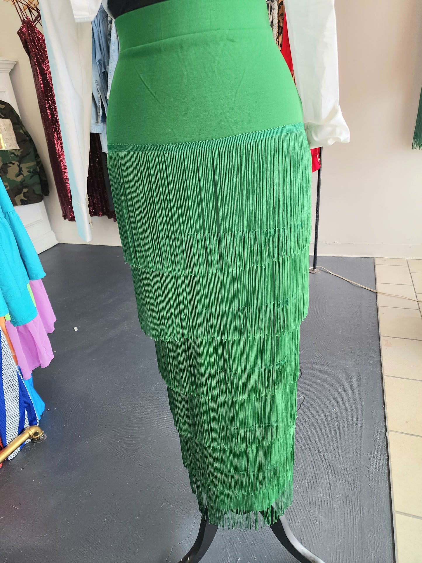 Shakin Not Stirred Fringe Skirt