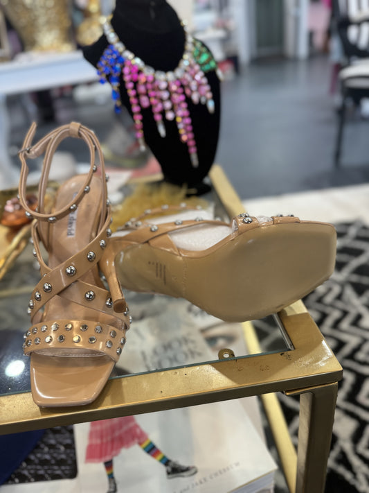 Tan and Studded Sandals 6
