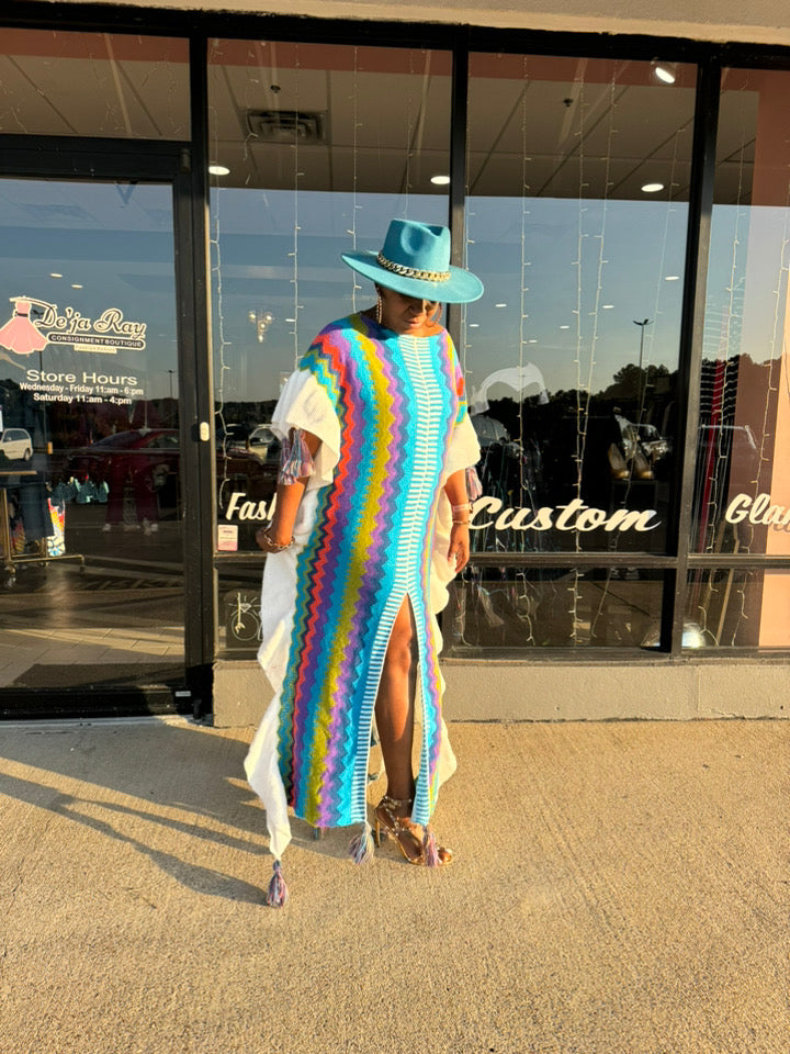 Chevron Me Please Ruffle Duster OSFM