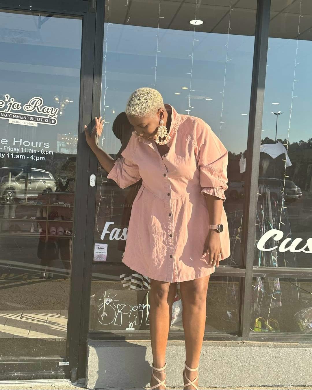 Makin Me Blush Denim Dress