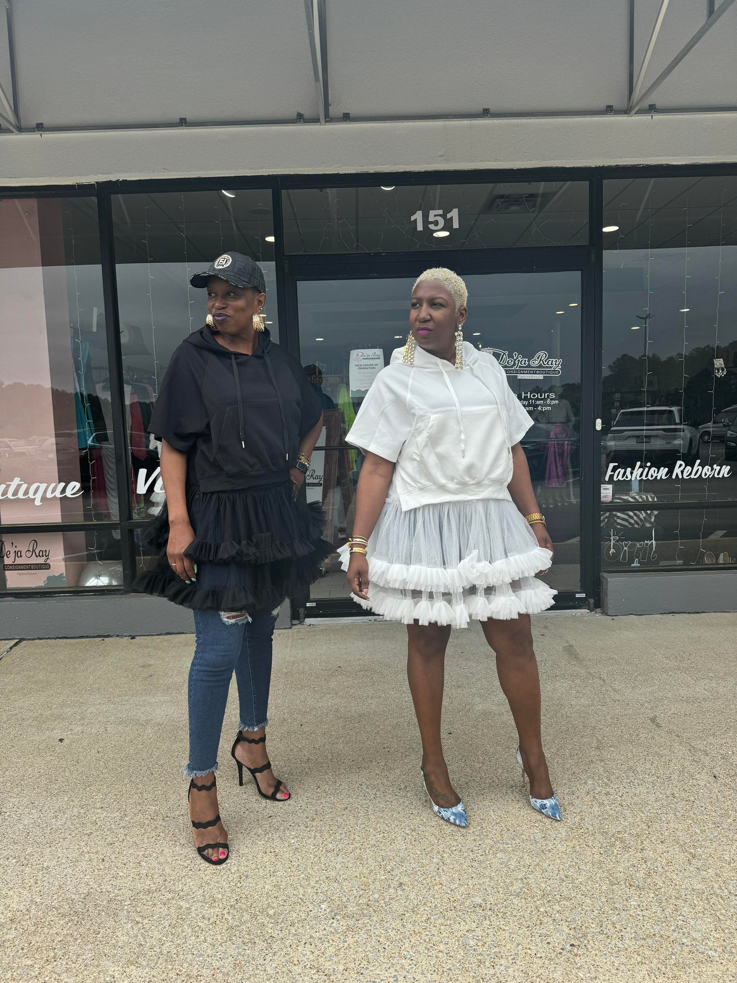 Maven Hooded Tulle Sweatshirt