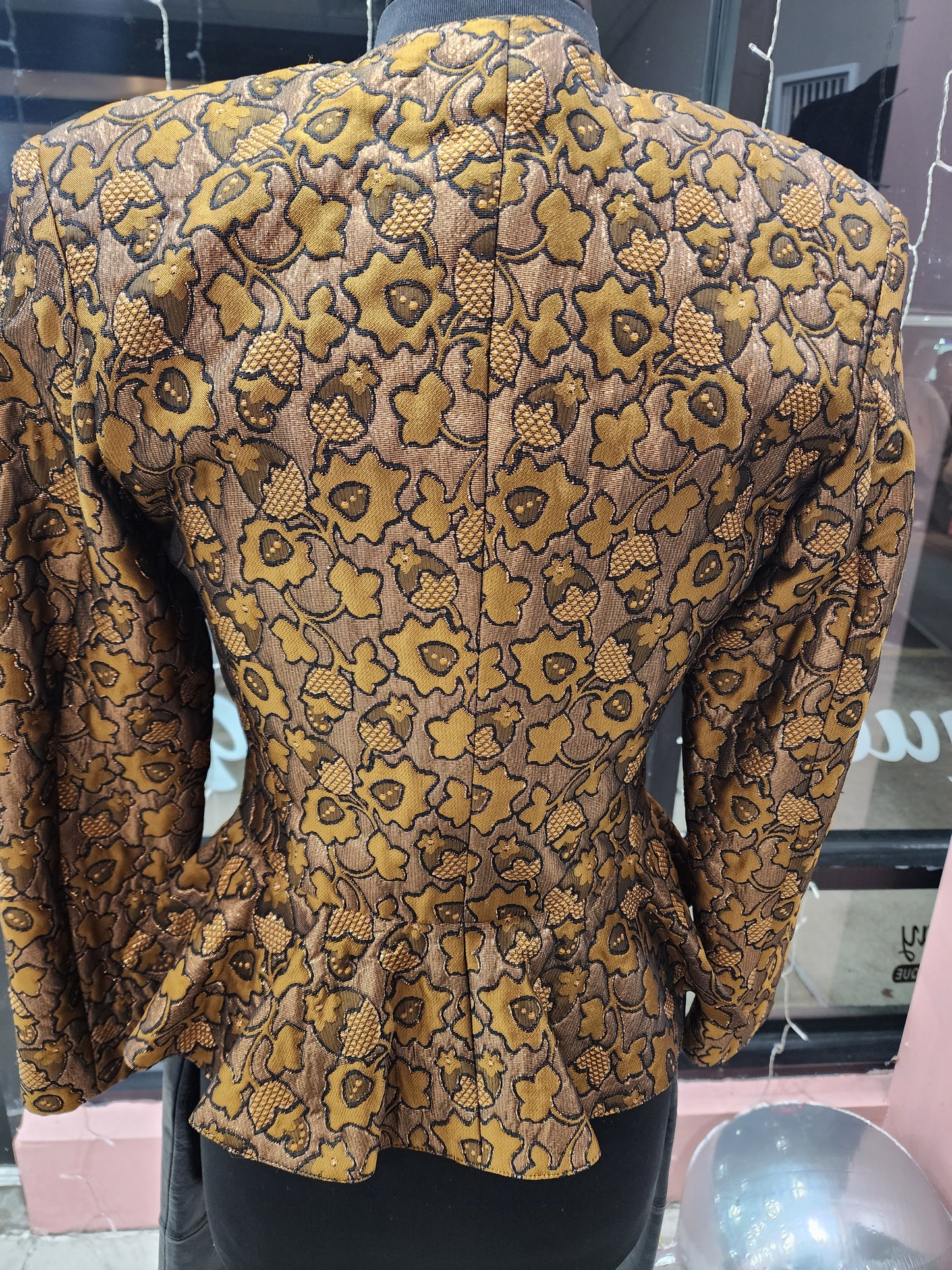 Alta Moda Bronze Embossed Blazer 8