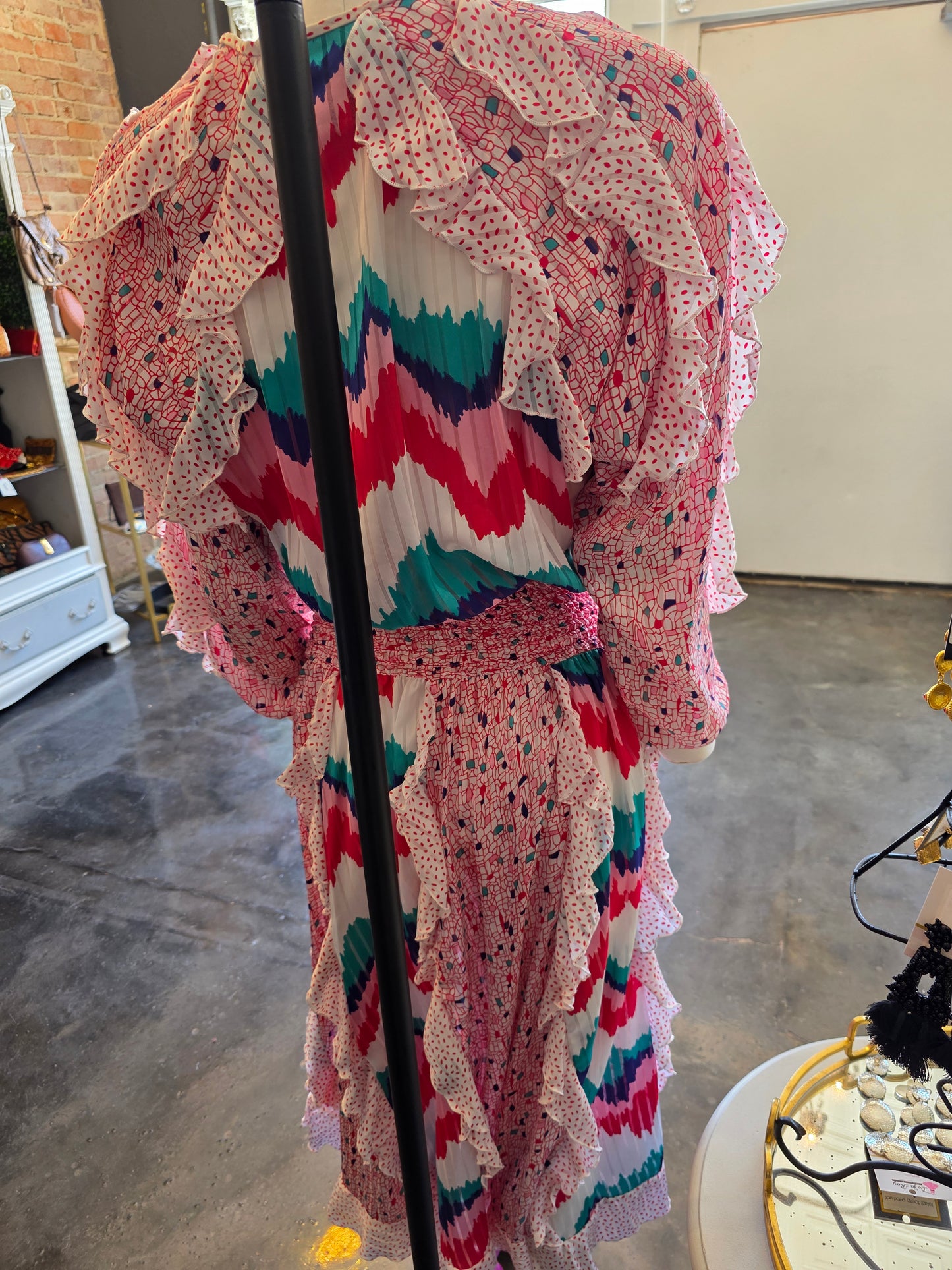 Judi Michael Colorful Printed Dress