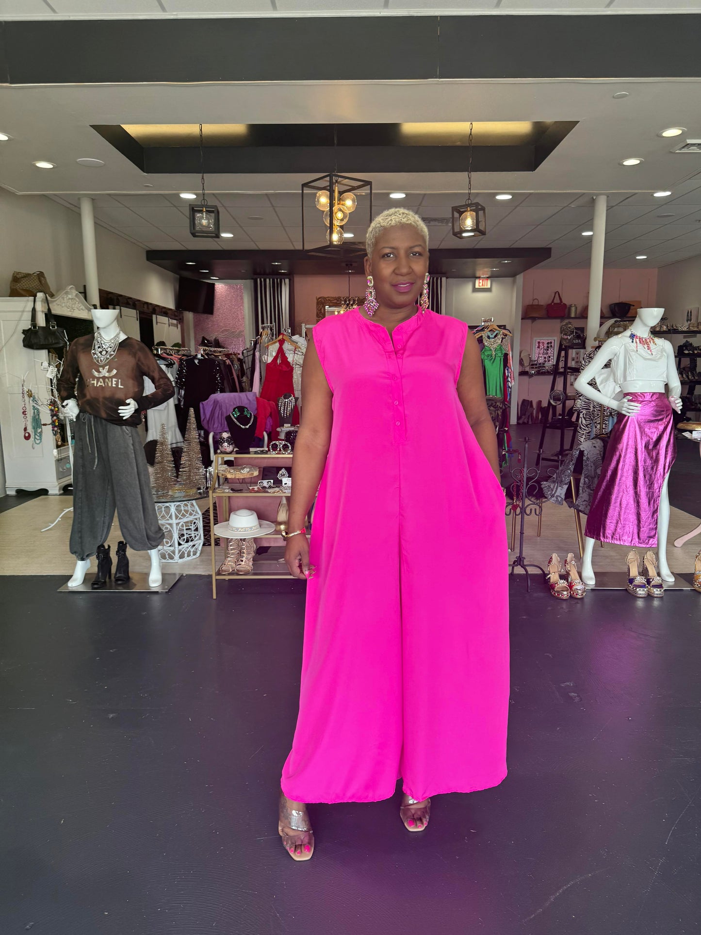 Polly Pink Jumpsuit