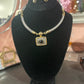 Silver and Gold Interchangeable Pendant w/ Clipon earrings